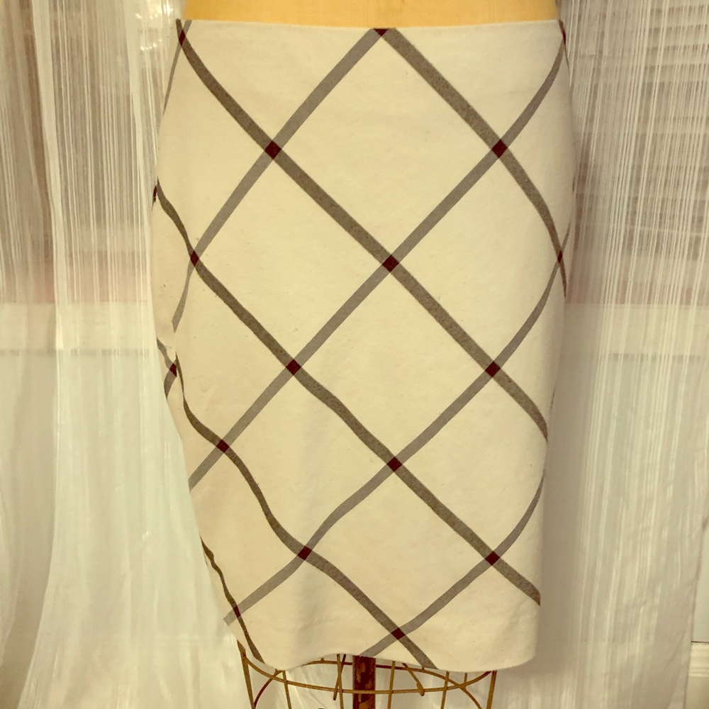 Cream Pencil Skirt
